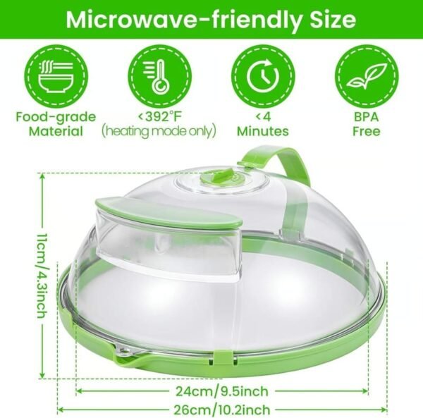 Dual Action Steam & Splash Control Microwave Cover - Image 8