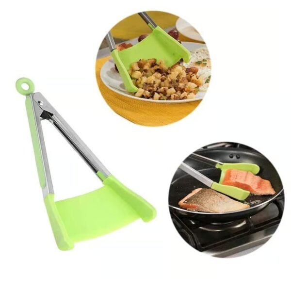 New Creative 2in1 Spatula Tongs, Kitchen Tool - Image 2