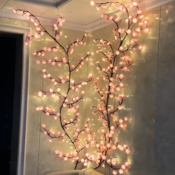 DIY Sakura Bloom Lamp With Flexible Branches For Cozy And Romantic Decor