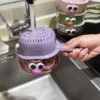 Double-Layer Veggie Drain Basket With Handle, Kitchen Tool