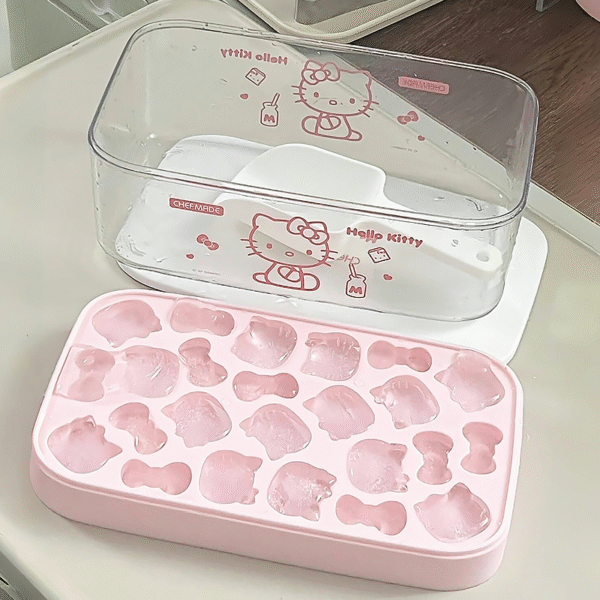 Press & Pop Hellokitty Ice Tray With Lid and Bin - Image 6