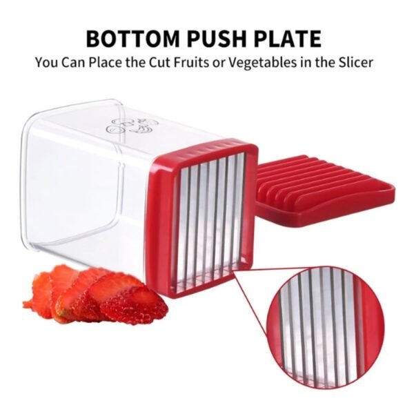 Multifunctional Fruit Slicer Cup With Push Plate, Kitchen Gadget - Image 4