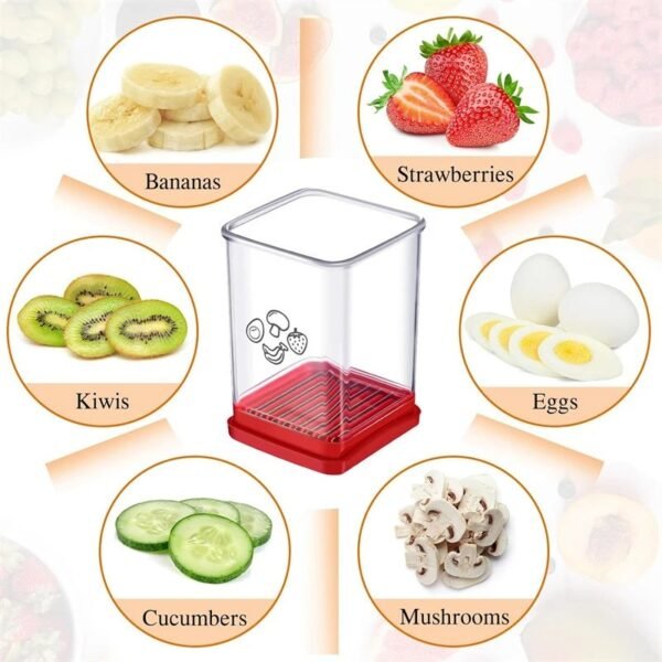 Multifunctional Fruit Slicer Cup With Push Plate, Kitchen Gadget - Image 6