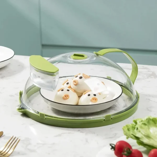Dual Action Steam & Splash Control Microwave Cover - Image 6