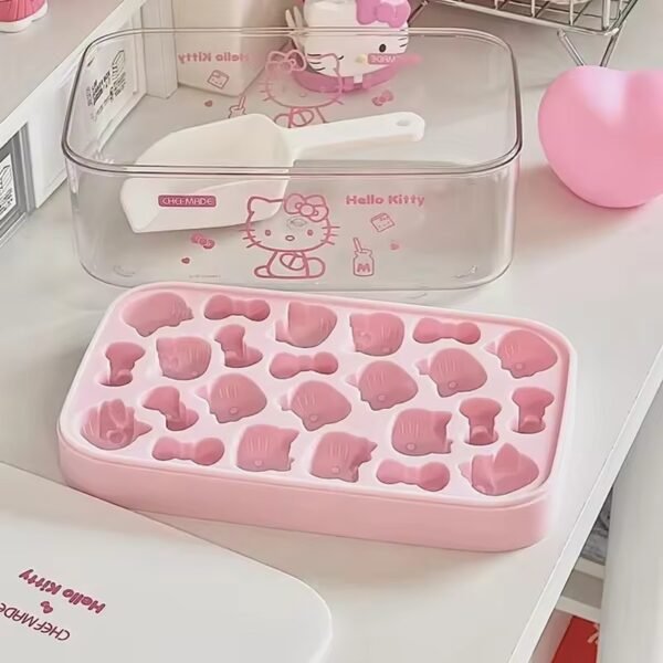 Press & Pop Hellokitty Ice Tray With Lid and Bin - Image 7