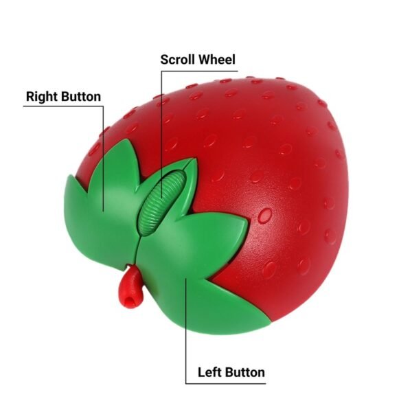 🔥 Today Only 🔥 Cute Wireless 2.4G Heart Strawberry Mouse For Laptop PC - Image 6