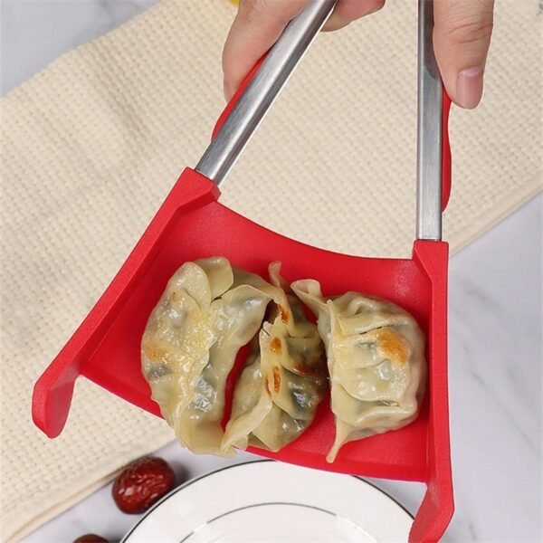 New Creative 2in1 Spatula Tongs, Kitchen Tool - Image 5