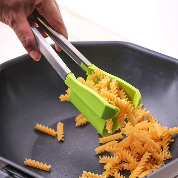 New Creative 2in1 Spatula Tongs, Kitchen Tool - Image 6