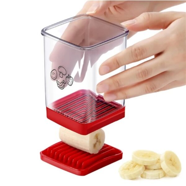 Multifunctional Fruit Slicer Cup With Push Plate, Kitchen Gadget