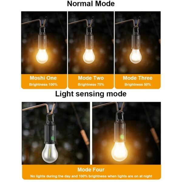 Outdoor Rechargeable Solar LED Camping Light With Mounting Hooks - Image 7