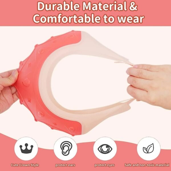 Anti-Splash Soft Silicone Baby Bath Visor - Image 10