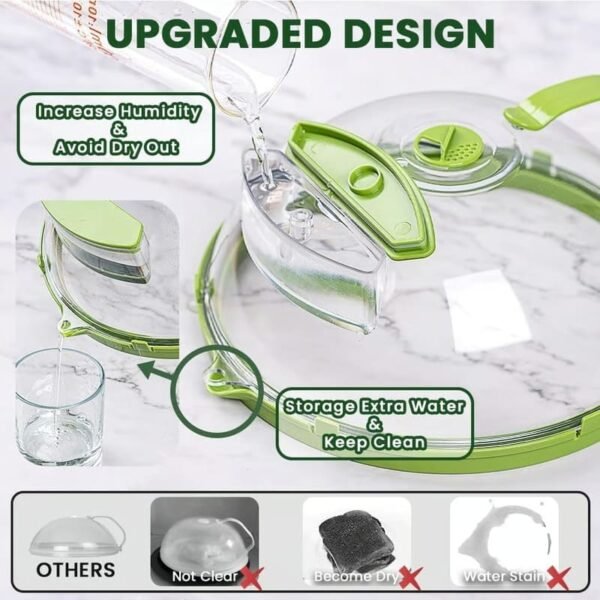 Dual Action Steam & Splash Control Microwave Cover - Image 3