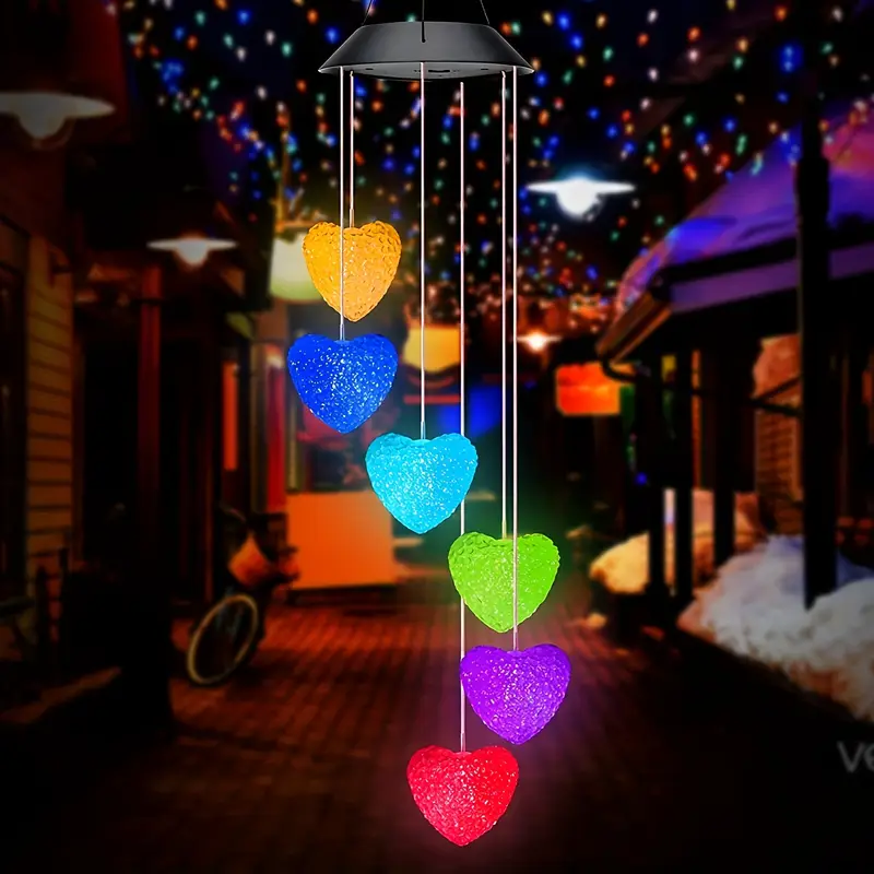 Solar-Powered LED Sparkling Wind Chimes