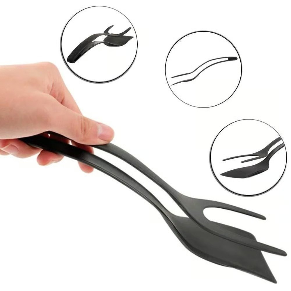 2in1 Grip Flip Tongs, Kitchen Gadget Accessories