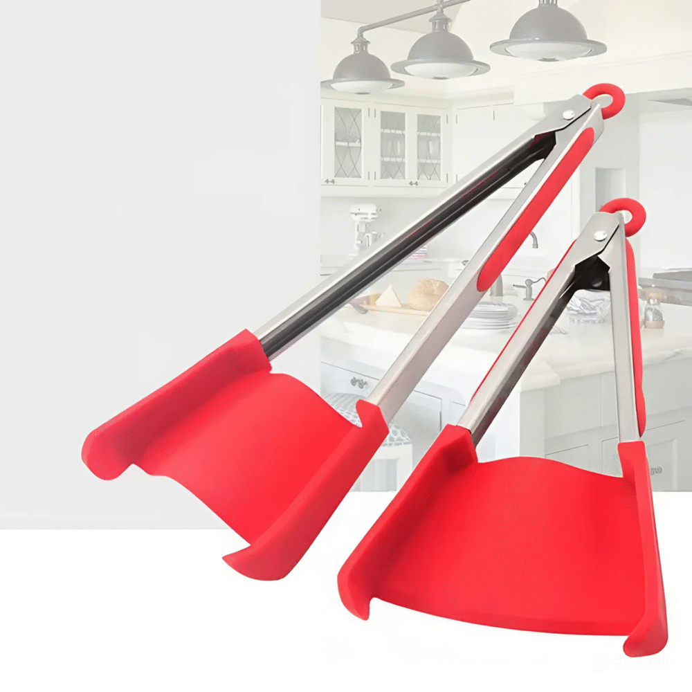 New Creative 2in1 Spatula Tongs, Kitchen Tool