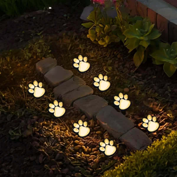 Outdoor Solar Pet Paw Print Light - Image 5