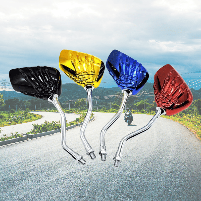 LED Skeleton Claw Rearview Mirror For Motorcycles