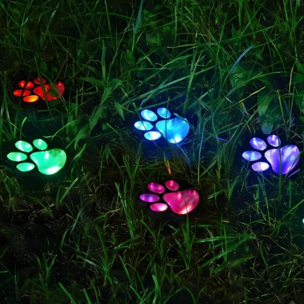 Outdoor Solar Pet Paw Print Light - Image 4