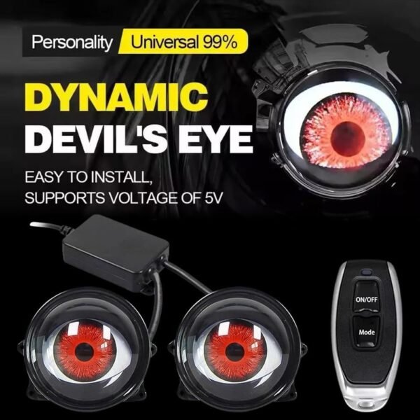 LED Dynamic Blinking Devil Eye Car Headlight - Image 2