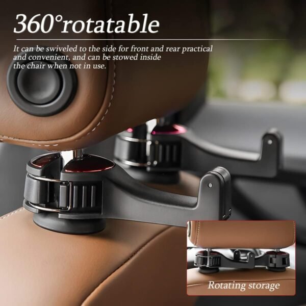 3in1 Back Seat Headrest Hook - Image 4