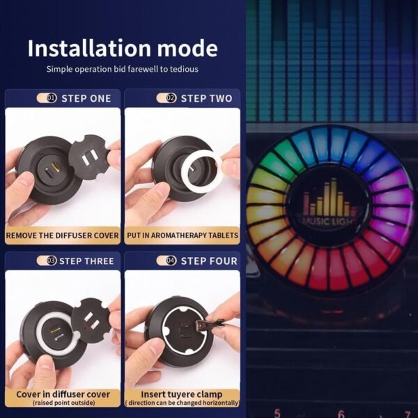 Magnetic Voice-Controlled Car Aromatherapy & Ambient Pickup Light - Image 9