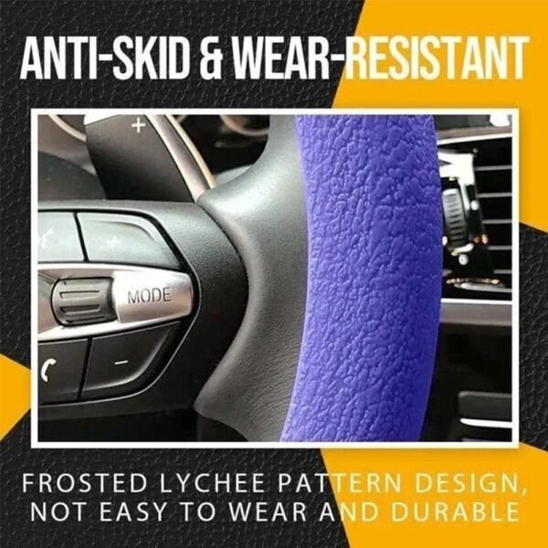 Soft & Comfortable Touch Silicone Rubber Steering Wheel Covers - Image 3