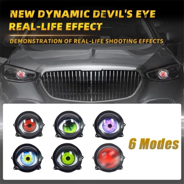LED Dynamic Blinking Devil Eye Car Headlight - Image 7