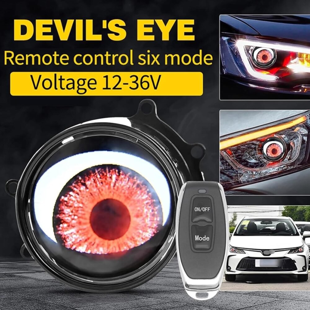 LED Dynamic Blinking Devil Eye Car Headlight