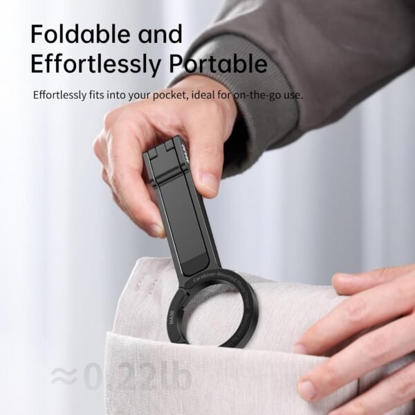 Buckle And Foldable Carabiner-Mounted Magnetic Tripod - Image 9
