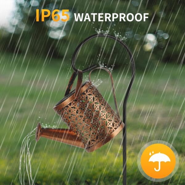 Outdoor Solar LED Fairy Lantern Watering Can Light - Image 11