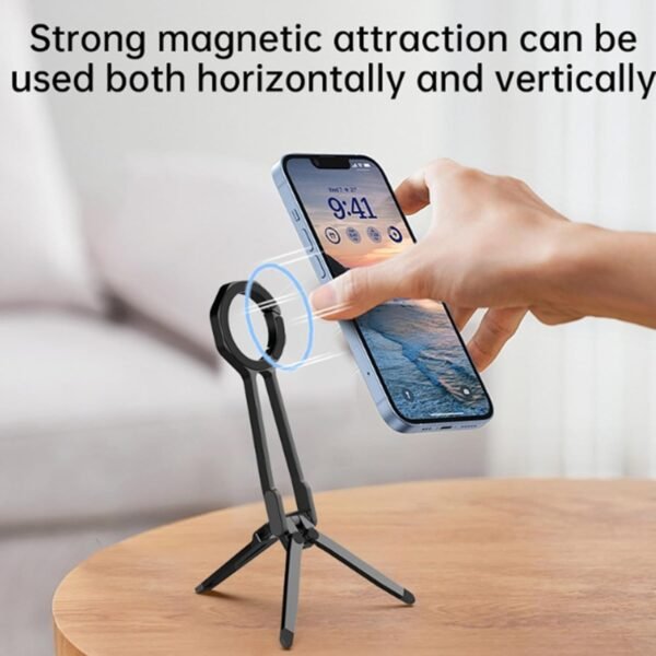 Buckle And Foldable Carabiner-Mounted Magnetic Tripod - Image 7