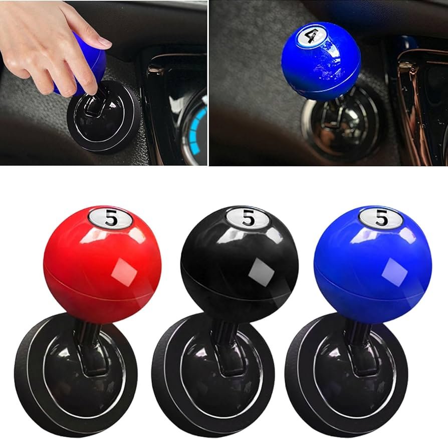 Cute Billiards Car Start Joystick, Push to Start Engine