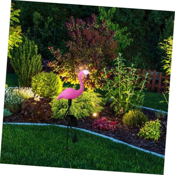 Elegant Pink Solar Flamingo Garden Light - Image 2