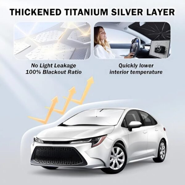 Reflective Car Window Sunshade for UV and Heat Reduction - Image 5