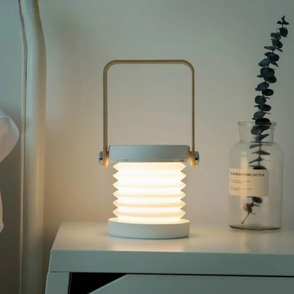 Multifonction Wooden Folding Lamp