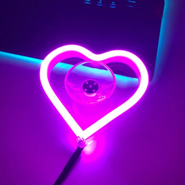 Glowing Neon Love Heart Car Lights - Image 15