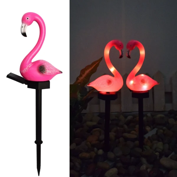 Elegant Pink Solar Flamingo Garden Light