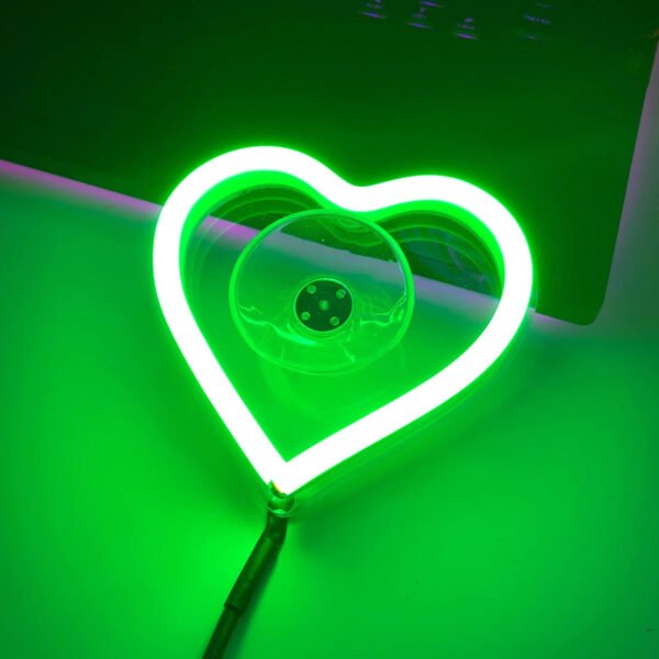 Glowing Neon Love Heart Car Lights - Image 18