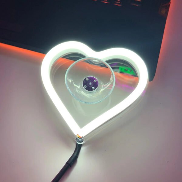 Glowing Neon Love Heart Car Lights - Image 14