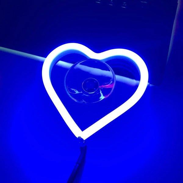 Glowing Neon Love Heart Car Lights - Image 19