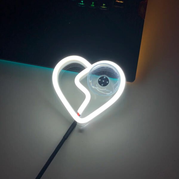 Glowing Neon Love Heart Car Lights - Image 11