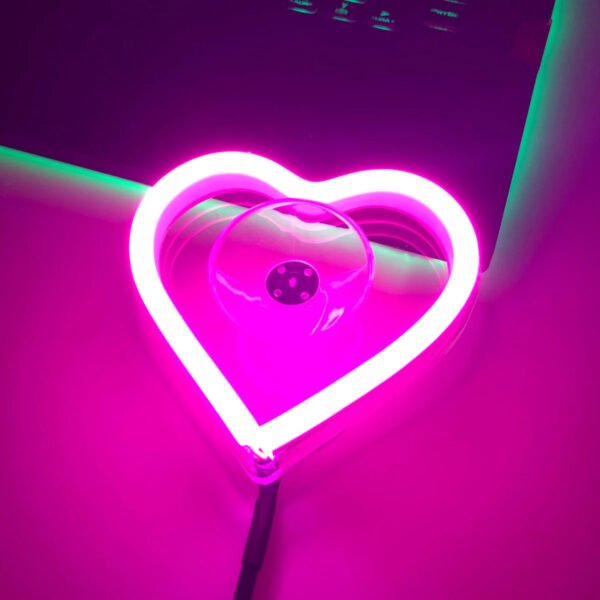 Glowing Neon Love Heart Car Lights - Image 20