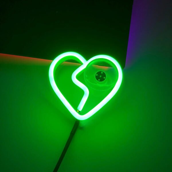 Glowing Neon Love Heart Car Lights - Image 8