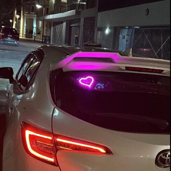 Glowing Neon Love Heart Car Lights - Image 3