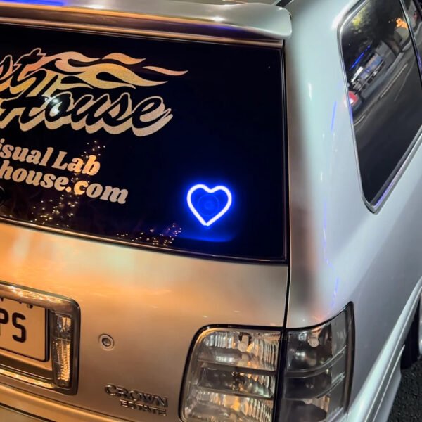 Glowing Neon Love Heart Car Lights - Image 6