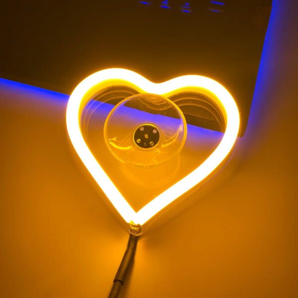 Glowing Neon Love Heart Car Lights - Image 17