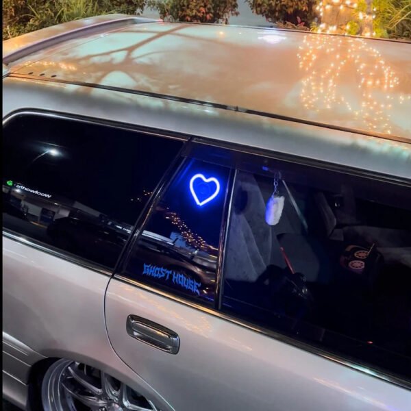 Glowing Neon Love Heart Car Lights - Image 4