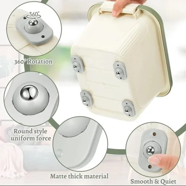 Stainless Steel Paste Universal Mini Swivel Wheels - Image 2