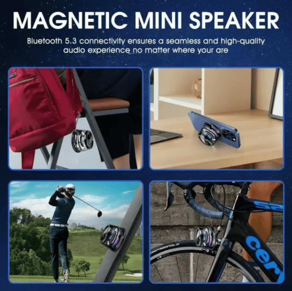 Mini Wireless Magnetic Speaker with LED Glow - Image 7