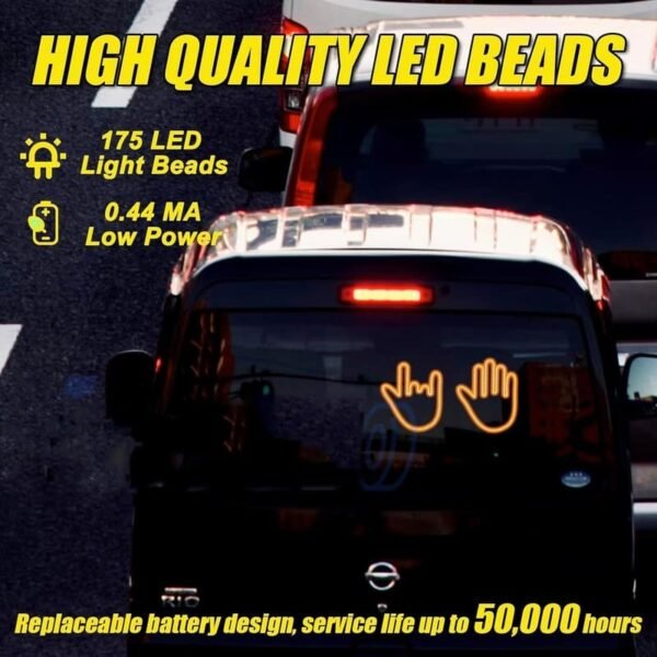 Funny Road Rage Car Finger Light Signal - Image 7